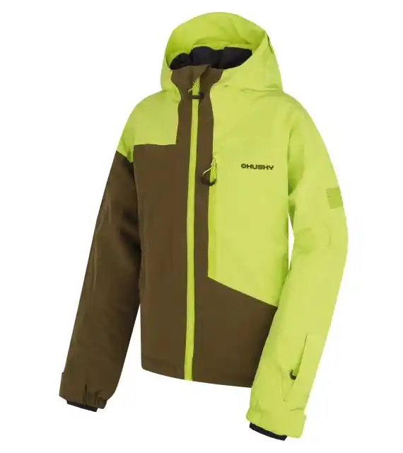 Ověřený Husky Dětská lyžařská bunda Gomez Kids br. green / dark khaki