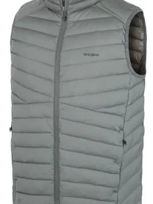 Vrácení Zdarma Husky Pánská péřová vesta Dresles M dk. grey green