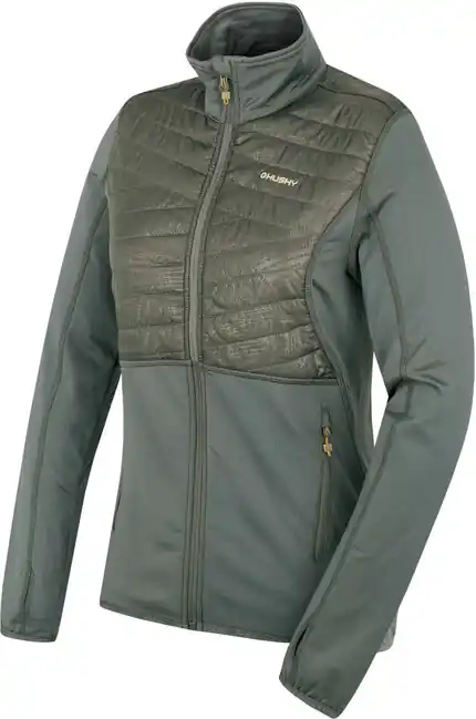 Ověřený Dámská mikina Husky Airy Zip Hoodie Dark Grey Green