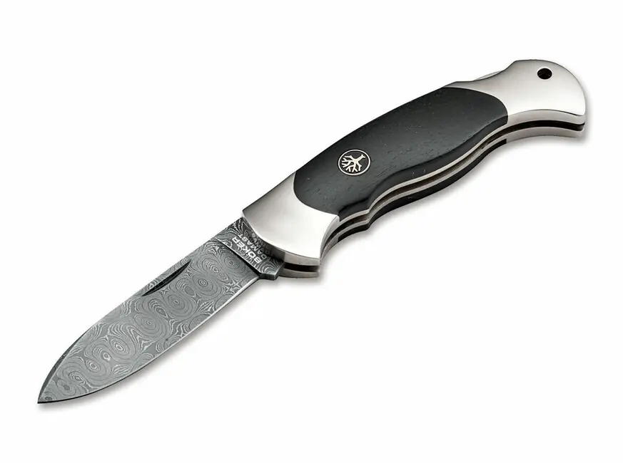 Sezónní Sleva Kapesní nůž Böker Scout Spearpoint Ironwood 7,9 cm, damašek, dřevo