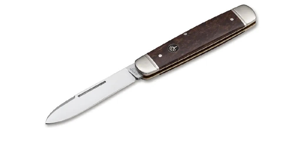 Bezpečná Platba Böker Cattle Knife Curly Birch kapesní nůž 8,2 cm, kudrnaté březové dřevo