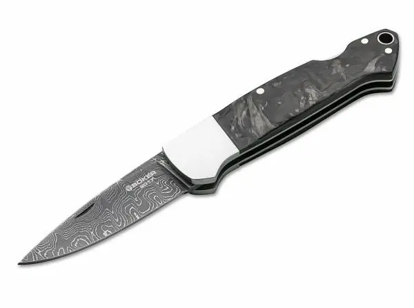 Böker Manufaktur Solingen Damast Annual 2017 kapesní nůž 6,35 cm, damašek Top Prodej