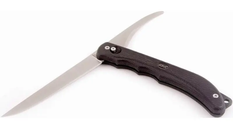 Nová Kolekce Eka Duo Black rybářský a kuchyňský nůž 13 cm, černý, gumový, pouzdro