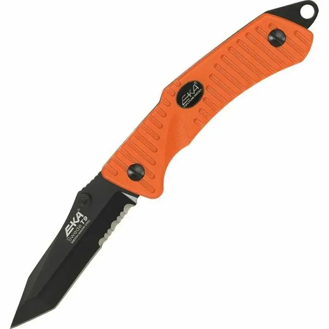 Eka Swede T9 Orange taktický nůž 9 cm, černý, oranžový, G10 Hit Sezóny
