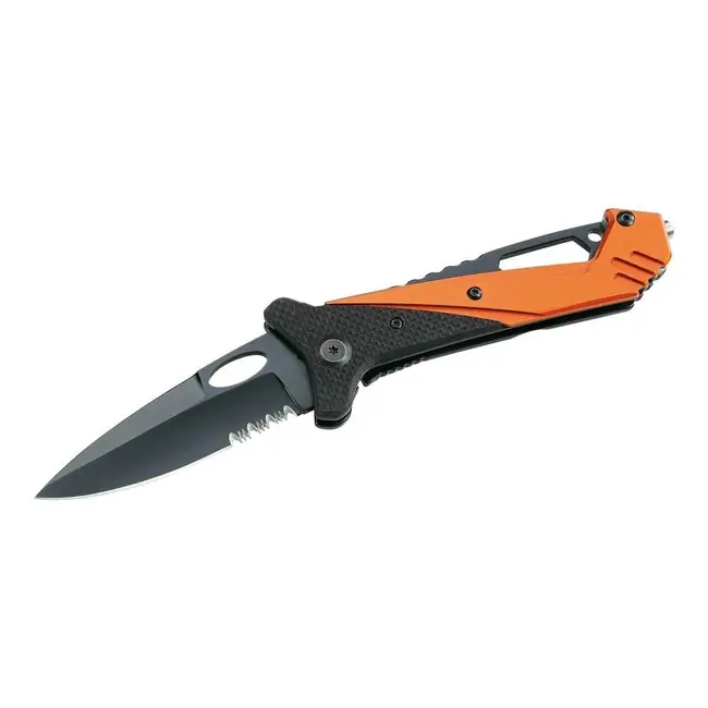 Super Cena Kapesní záchranářský nůž Herbertz 8 cm, černo-oranžový, G10, hliník