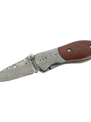 Sezónní Sleva Kapesní nůž Herbertz 4,5 cm, damašek, dřevo Cocobolo