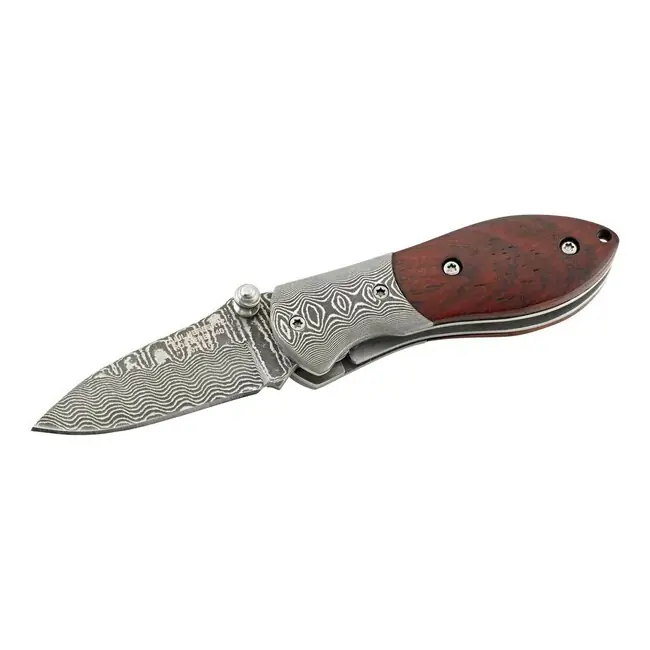 Sezónní Sleva Kapesní nůž Herbertz 4,5 cm, damašek, dřevo Cocobolo