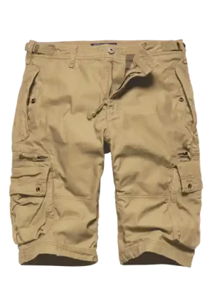 Vintage Industries Krátké kalhoty Gandor, dark khaki Hit Sezóny