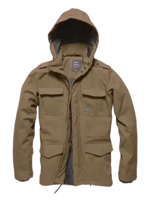 Víkendová Akce Vintage Industries Darren parka, tmavě hnědá