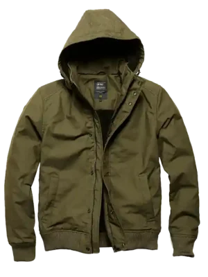 Aktuální Vintage Industries Bunda Hudson, tmavě olivová