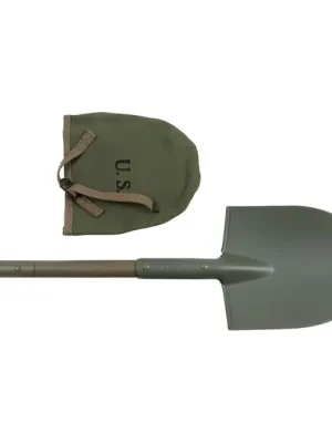Akce MFH Americká lopatka T-Spade, M10, OD zelená, s plátěným pouzdrem