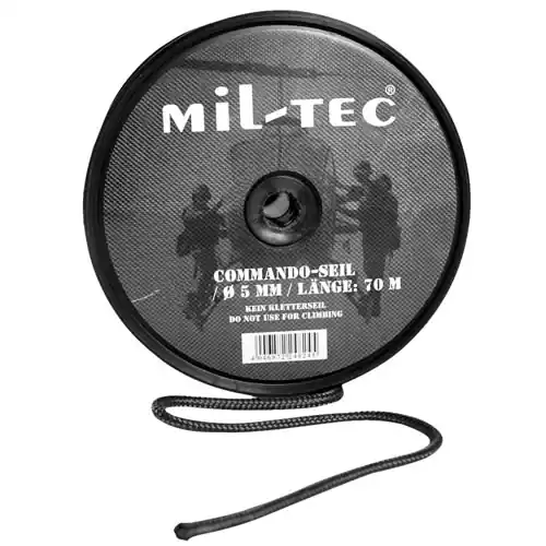 Pouze Dnes Mil-Tec ČERNÉ LANO COMMANDO 5 MM (70 M)