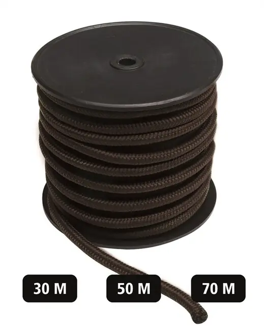 Mil-Tec ČERNÉ LANO COMMANDO 9 MM (30 M) Vysoce Kvalitní