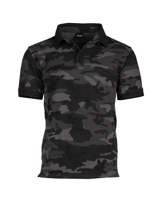Mil-Tec TMAVÉ KAMUFLÁŽNÍ POLO TRIČKO PREWASH, dark camo Odeslání Ihned