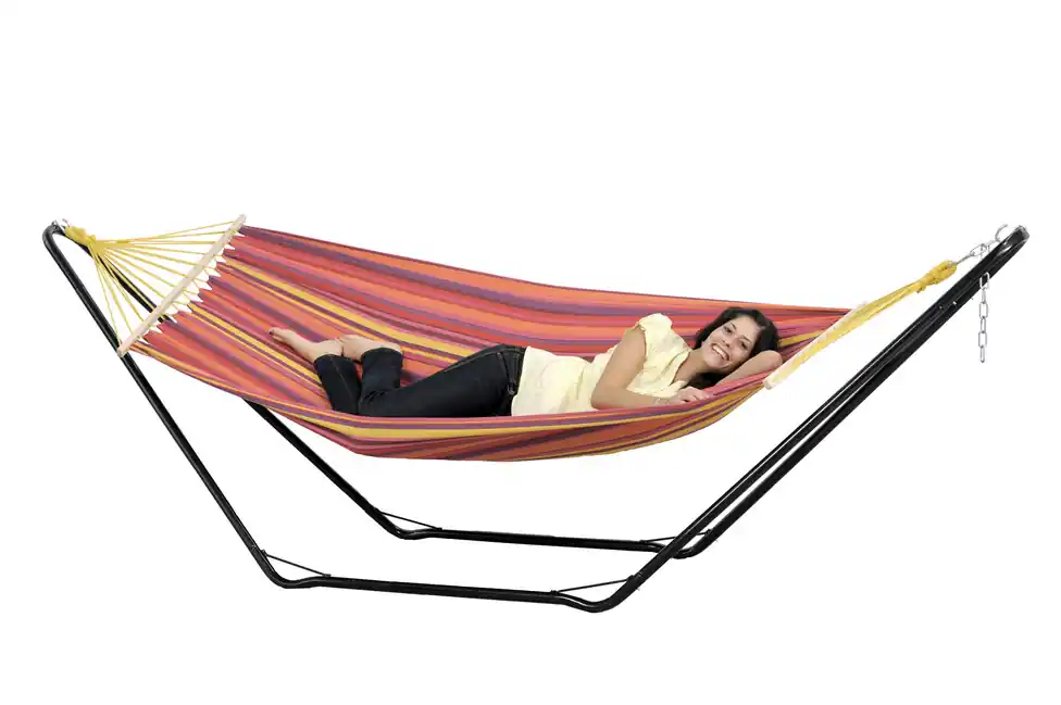 Houpací síť Amazonas Beach Set s rámem Finální Výprodej