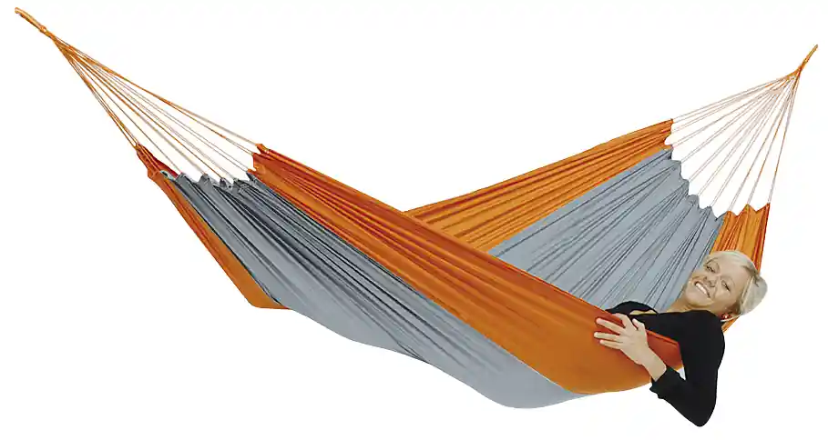 Houpací síť Amazonas Silk Traveller Az Light techno oranžovo-šedá Akce