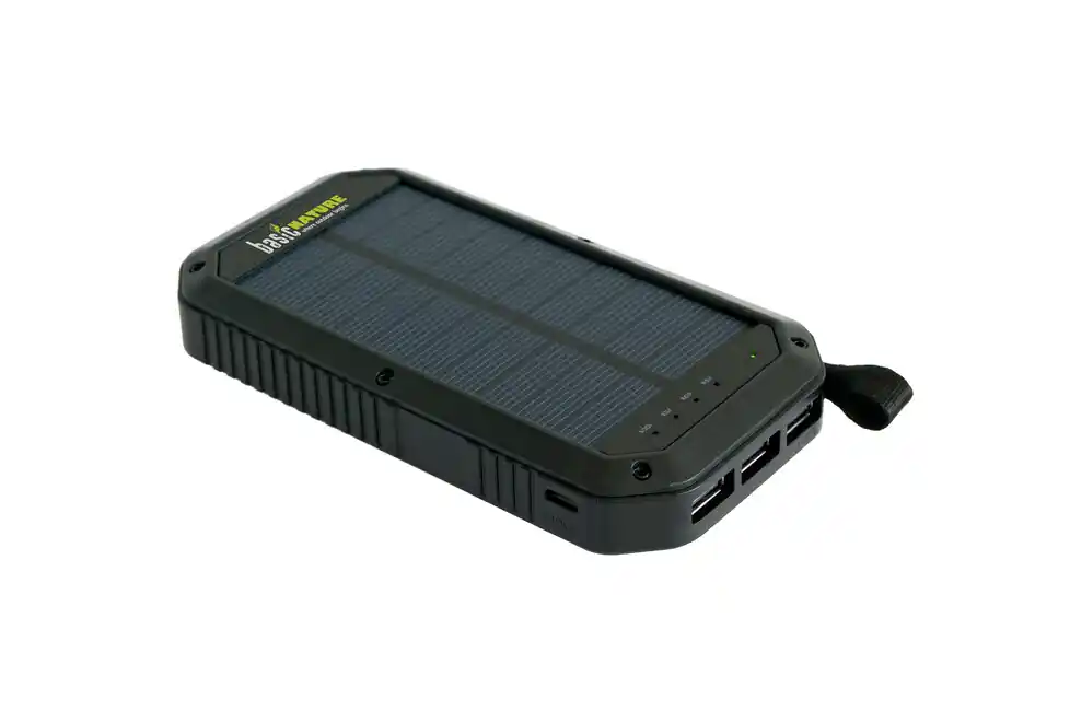 Dokud Zásoby Vydrží BasicNature 8 Powerbank 8K se solárním nabíjením a LED světlem