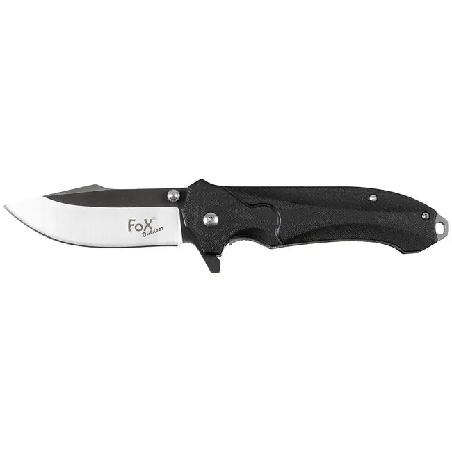 Omezená Nabídka Fox Outdoor Nůž Jack jednoruční, černý, rukojeť G10