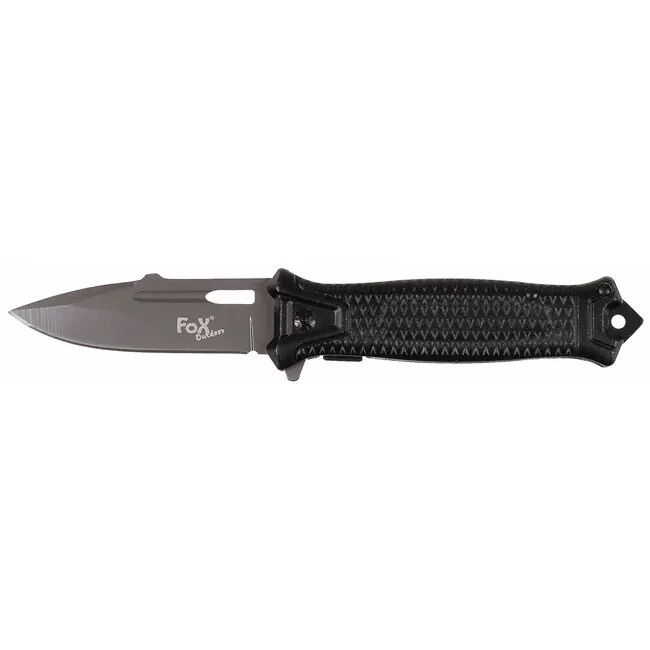 Cenový Hit Fox Outdoor Jednoruční nůž Jack Snake, černý, kovová rukojeť