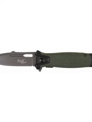 Rychlé Dodání Fox Outdoor Jednoruční nůž Jack Snake, OD zelená, kovová rukojeť