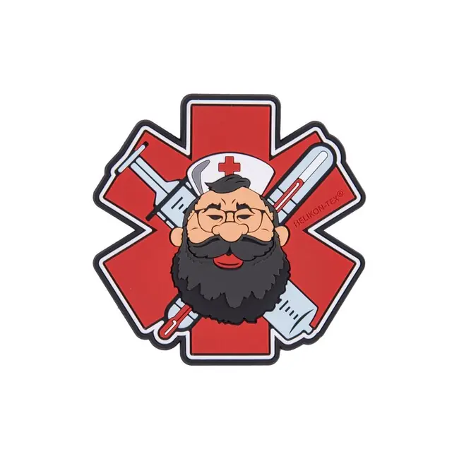 Helikon-Tex "Beardman MEDIC" nášivka - PVC - Red Super Cena