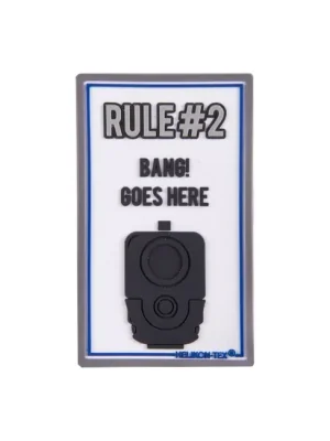 Autentický Helikon-Tex "Rule 2" nášivka - PVC - Bílá