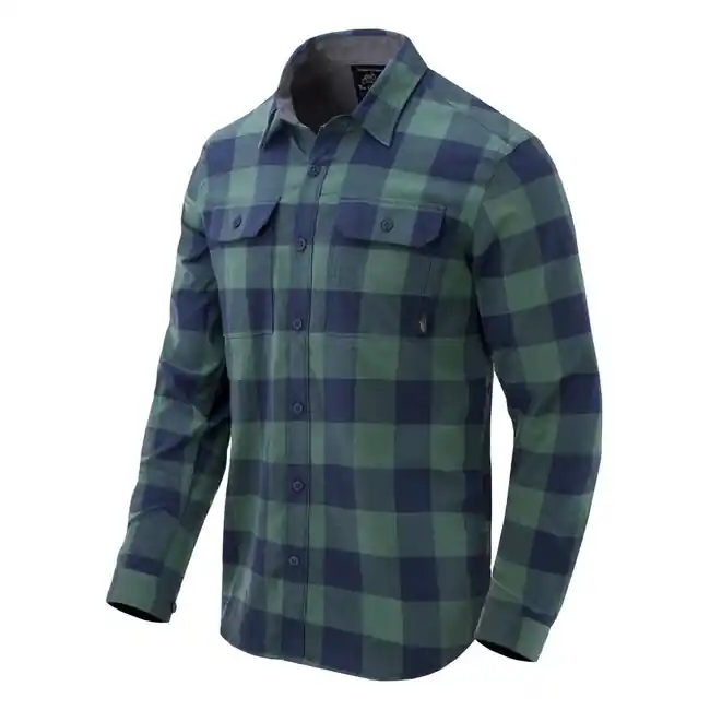Nejlepší Volba Helikon-Tex Košile GreyMan - Moss Green Checkered