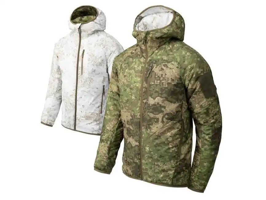 Cenová Bomba Helikon-Tex Obojstranná bunda Wolfhound - Windpack - Pencott Wildwood/Pencott Snowdrift