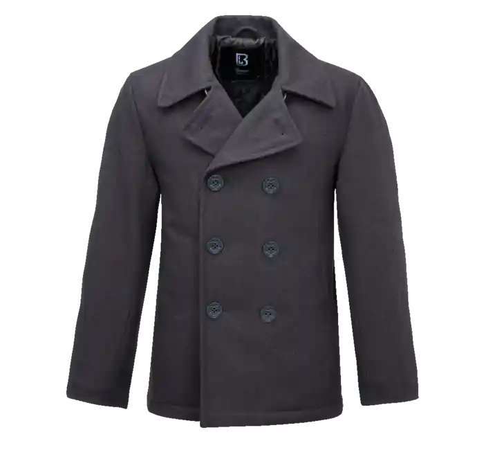 Brandit Pea Coat Kabát, antracitová barva Dokud Zásoby Vydrží