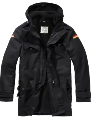 Brandit BW Parka s vlajkou, černá Novinka