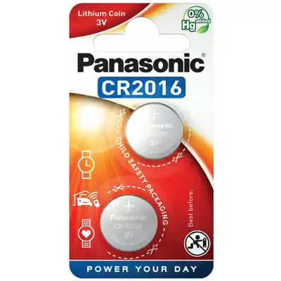 Knoflíková lithiová baterie Panasonic CR 2016 2 kusy Oblíbený