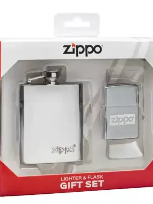 Zapalovač Zippo a chromovaná láhev Vrácení Zdarma
