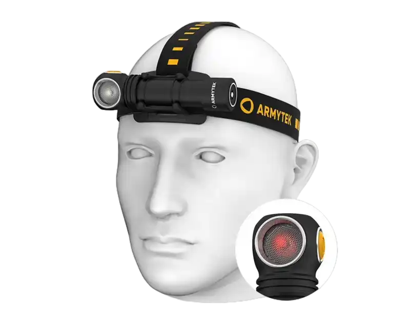 ArmyTek Wizard C2 WR Magnet Bílá a červená LED čelovka s magnetickým držákem 1100 lm výkon baterie 3 h 65 g Akce