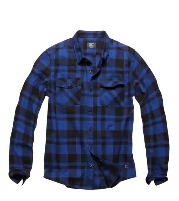 Vintage Industries Košile Austin, Blue check Víkendová Akce