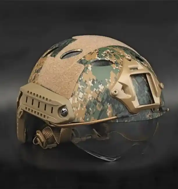 Cenová Bomba DRAGOWA Tactical Taktická helma Fast PJ s brýlemi Bolt, Digital Woodland (bez certifikace)