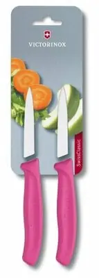 Cenový Hit Dvoudílná sada nožů Victorinox s hladkou čepelí Swiss Classic, růžová