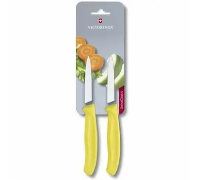 Top Prodej Dvoudílná sada nožů Victorinox s hladkou čepelí Swiss Classic, žlutá