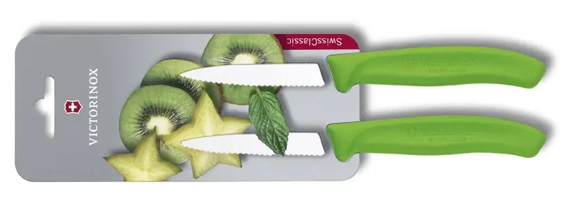 Dvoudílná sada nožů Victorinox se zoubkovaným ostřím Swiss Classic, zelená Oblíbený