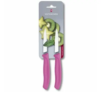 Akční Nabídka Dvoudílná sada nožů Victorinox se zoubkovaným ostřím Swiss Classic, růžová