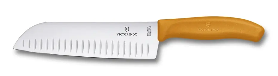 Autentický Nůž Victorinox Santoku Swiss Classic, oranžový