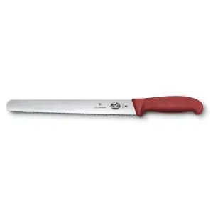 Poslední Šance Zoubkovaný nůž Victorinox Fibrox, červený