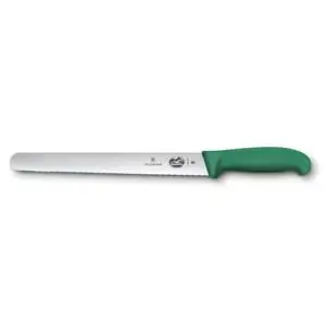 Zoubkovaný nůž Victorinox Fibrox, zelený Sleva