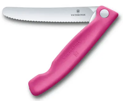 Victorinox Zavírací nůž na ovoce a zeleninu - vroubkovaná čepel Swiss Classic, růžový Must-Have