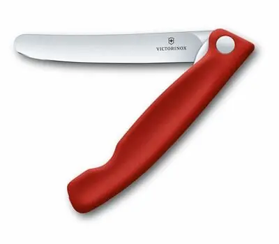 Levný Victorinox Zavírací nůž na ovoce a zeleninu - hladká čepel Swiss Classic, červený