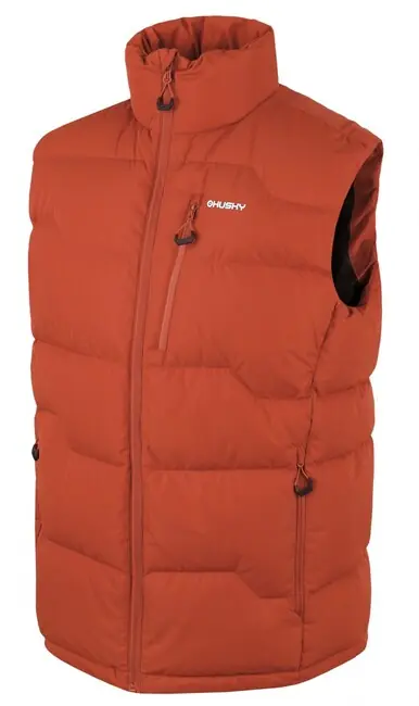 Pánská vesta na zip Husky Deep, tmavě oranžová Pouze Dnes