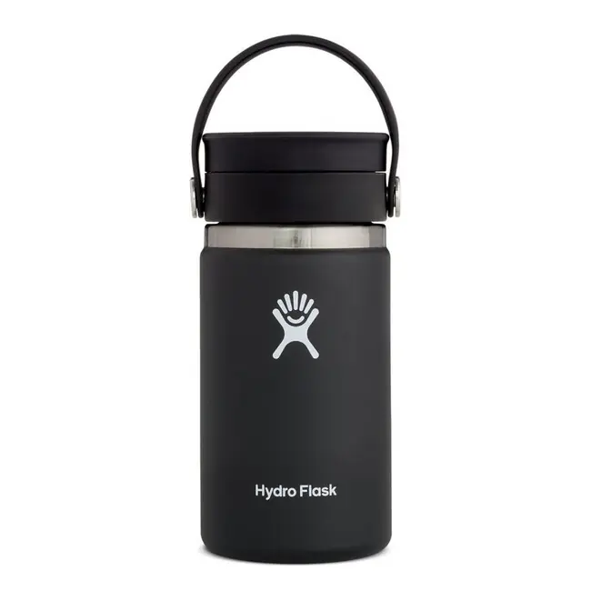 Novinka Hydro Flask Termolahev 12 OZ Wide Mouth Flex Sip Lid 354ml, černá