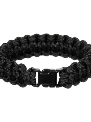 Časově Omezené WARAGOD Paracord náramek s plastovou sponou Corna, černý