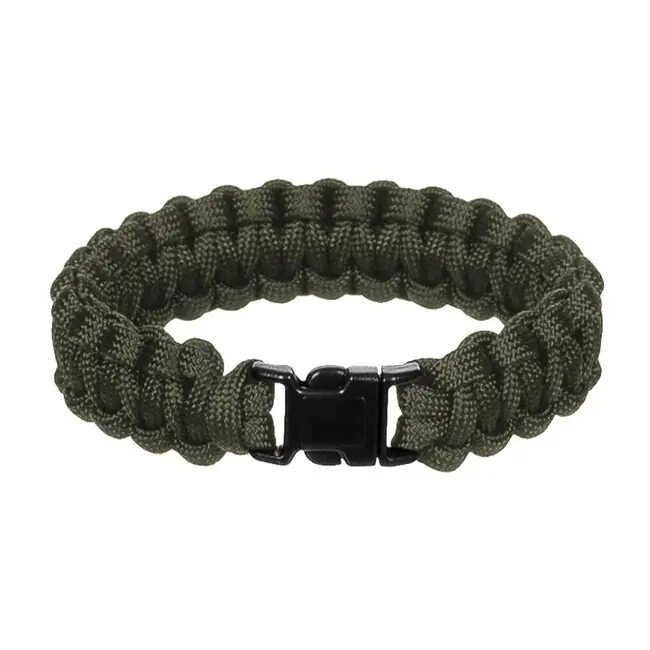 Vrácení Zdarma WARAGOD Paracord náramek s plastovou sponou Corna, zelený