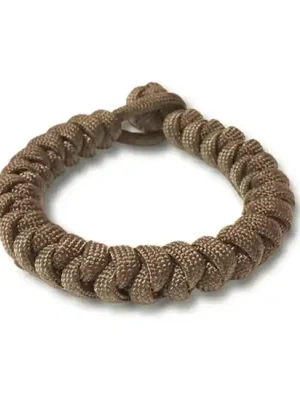 Značkový WARAGOD Paracord náramek s nastavitelným zapínáním Ectar, kojotí kůže