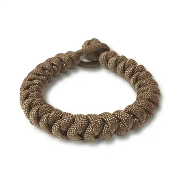 Značkový WARAGOD Paracord náramek s nastavitelným zapínáním Ectar, kojotí kůže